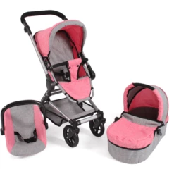 BAYER CHIC 2000 Fides 3 In 1 Combi Poppenwagen Gemêleerd Roze