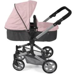 BAYER CHIC 2000 LINUS Melange Combi Poppenwagen Antraciet-roze -Kinderwereld Verkoop bayer chic 2000 linus melange combi poppenwagen antraciet roze a355236 2