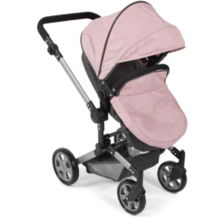 BAYER CHIC 2000 LINUS Melange Combi Poppenwagen Antraciet-roze -Kinderwereld Verkoop bayer chic 2000 linus melange combi poppenwagen antraciet roze a355236 3