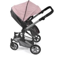 BAYER CHIC 2000 LINUS Melange Combi Poppenwagen Antraciet-roze -Kinderwereld Verkoop bayer chic 2000 linus melange combi poppenwagen antraciet roze a355236 4