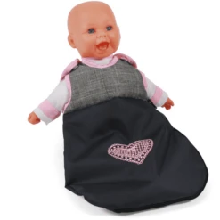 BAYER CHIC 2000 Poppen Slaapzak Melange Grijs-navy -Kinderwereld Verkoop bayer chic 2000 poppen slaapzak melange grijs navy a297238 3