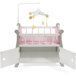 BAYER CHIC 2000 Poppenbed Met Mobiel Stars Grijs -Kinderwereld Verkoop bayer chic 2000 poppenbed met mobiel stars grijs a296662 2