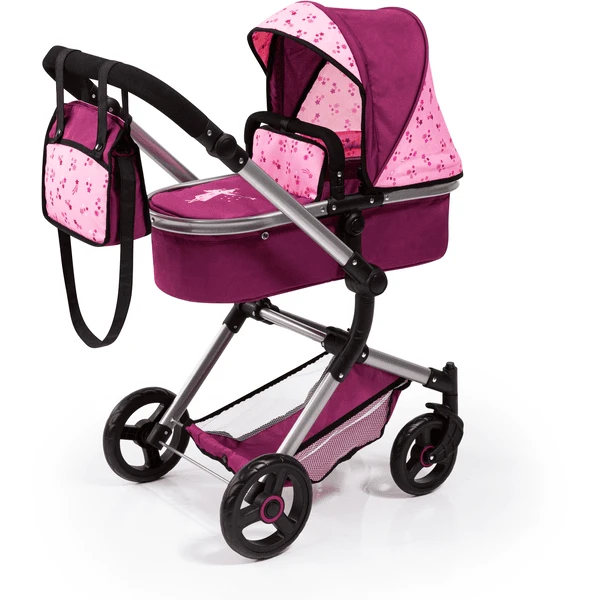Bayer Design Neo Vario Combinatie Poppenwagen Pruim, Met Fee 1 Bayer Design Neo Vario Combinatie Poppenwagen Pruim, Met Fee