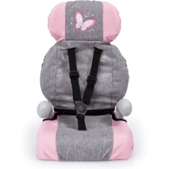 Bayer Design Poppenautostoeltje Deluxe Grijs/roze, Met Vlinder 7 Bayer Design Poppenautostoeltje Deluxe Grijs/roze, Met Vlinder -Kinderwereld Verkoop bayer design poppenautostoeltje deluxe grijs roze met vlinder a313528 2