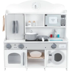 Bino Kinderkeuken Met Wasmachine En Toebehoren, Wit