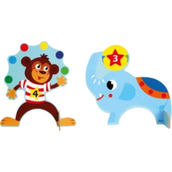 Bino Kinderspel K Rocket Set Van Hout, Circus -Kinderwereld Verkoop bino kinderspel k rocket set van hout circus a360509 2