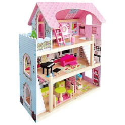 Bino Poppenhuis Met Balkon, 15-delig 7 Bino Poppenhuis Met Balkon, 15-delig -Kinderwereld Verkoop bino poppenhuis met balkon 15 delig a350235 2