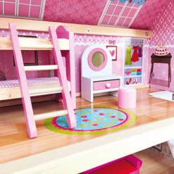 Bino Poppenhuis Met Balkon, 15-delig 9 Bino Poppenhuis Met Balkon, 15-delig -Kinderwereld Verkoop bino poppenhuis met balkon 15 delig a350235 4