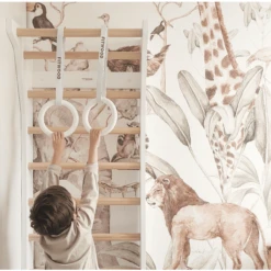 Fitwood ULPU MINI Turnringen, Berken Wit Gewaxt - Witte Bandjes -Kinderwereld Verkoop fitwood ulpu mini turnringen berken wit gewaxt witte bandjes a377287 2