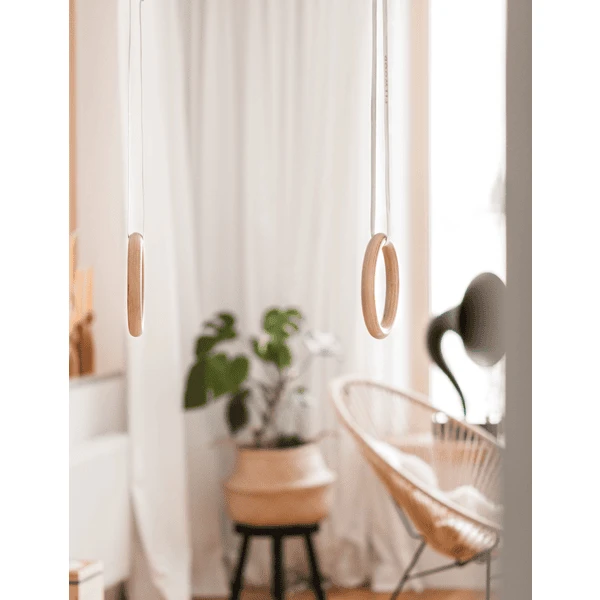 Fitwood ULPU Turnringen, Grijs - Witte Banden 3 Fitwood ULPU Turnringen, Grijs - Witte Banden - Afbeelding 3