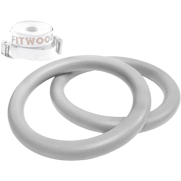 Fitwood ULPU Turnringen, Grijs - Witte Banden 4 Fitwood ULPU Turnringen, Grijs - Witte Banden - Afbeelding 4