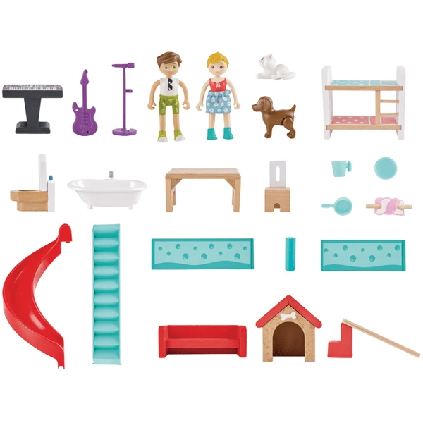 Hape Interactief Poppenhuis 3 Hape Interactief Poppenhuis - Afbeelding 3