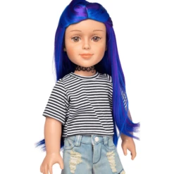 I'M A GIRLY Blauwe Lange Pruik 7 I'M A GIRLY Blauwe Lange Pruik -Kinderwereld Verkoop im a girly blauwe lange pruik a315126 2