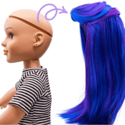 I'M A GIRLY Blauwe Lange Pruik 9 I'M A GIRLY Blauwe Lange Pruik -Kinderwereld Verkoop im a girly blauwe lange pruik a315126 4