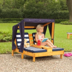 Kidkraft® Tweepersoons Kinderligstoel Met Bekerhouders, Blauw/wit -Kinderwereld Verkoop kidkraft tweepersoons kinderligstoel met bekerhouders blauw wit a217927 2