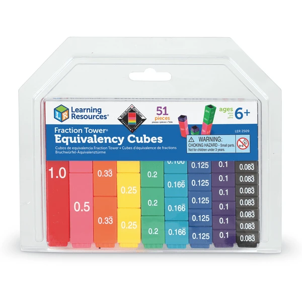 Learning Resources ® Fraction Tower ® Equivalency Cubes 3 Learning Resources ® Fraction Tower ® Equivalency Cubes - Afbeelding 3