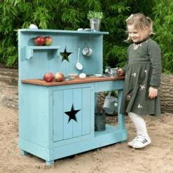 MUDDY BUDDY Buitenspeelkeuken "Adventurer Star" Petrol Blauw 7 MUDDY BUDDY Buitenspeelkeuken "Adventurer Star" Petrol Blauw -Kinderwereld Verkoop muddy buddy buitenspeelkeuken adventurer star petrol blauw a412337 2