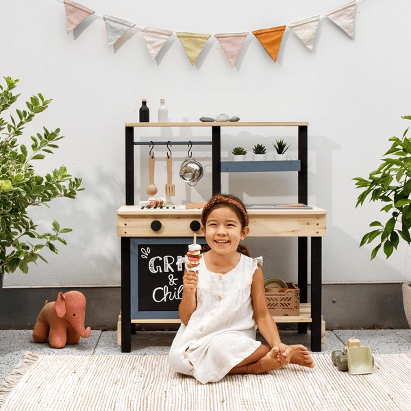 MUDDY BUDDY Speelkeuken Voor Buiten "Grill &Chill" Naturel-zwart 3 MUDDY BUDDY Speelkeuken Voor Buiten "Grill &Chill" Naturel-zwart - Afbeelding 3