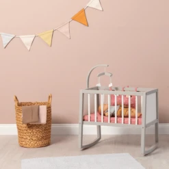 MUSTERKIND ® Poppenwieg Viola Grijs/wit/oud Roze -Kinderwereld Verkoop musterkind poppenwieg viola grijs wit oud roze a326743 4