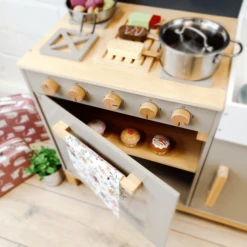 MUSTERKIND ® Speelkeuken Linum Warm Grijs/natuur -Kinderwereld Verkoop musterkind speelkeuken linum warm grijs natuur a295949 2