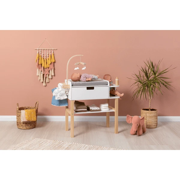 MUSTERKIND ® Viola Poppen Verschoon Unit Naturel/wit 5 MUSTERKIND ® Viola Poppen Verschoon Unit Naturel/wit - Afbeelding 5