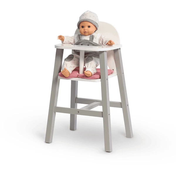 MUSTERKIND ® Viola Poppenstoel Grijs/wit/oud Roze 1 MUSTERKIND ® Viola Poppenstoel Grijs/wit/oud Roze