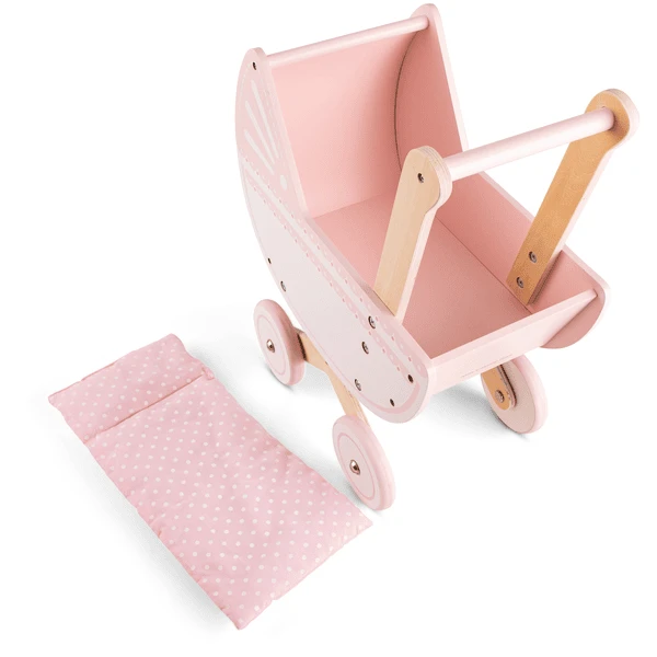 New Classic Toys® New Class Ic Toys Poppenwagen Roze Incl. Bedset 4 New Classic Toys® New Class Ic Toys Poppenwagen Roze Incl. Bedset - Afbeelding 4