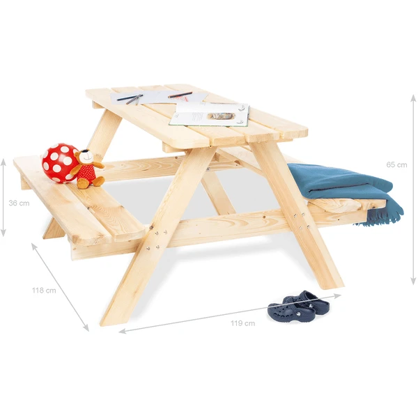 Pinolino Nicki Kinderstoelset Voor 4 Maxi, Naturel 2 Pinolino Nicki Kinderstoelset Voor 4 Maxi, Naturel - Afbeelding 2