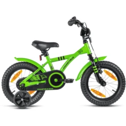 PROMETHEUS BICYCLES® Hawk Fiets 14'', Groen-zwart -Kinderwereld Verkoop prometheus bicycles hawk fiets 14 groen zwart a206506 3