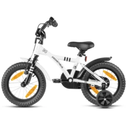 PROMETHEUS BICYCLES ® Kinderfiets 14" In Wit & Zwart Vanaf 3 Jaar Met Zijwieltjes -Kinderwereld Verkoop prometheus bicycles kinderfiets 14 in wit amp zwart vanaf 3 jaar met zijwieltjes a311940 2
