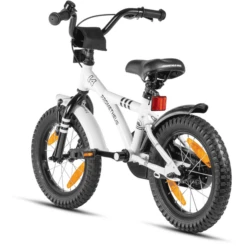 PROMETHEUS BICYCLES ® Kinderfiets 14" In Wit & Zwart Vanaf 3 Jaar Met Zijwieltjes -Kinderwereld Verkoop prometheus bicycles kinderfiets 14 in wit amp zwart vanaf 3 jaar met zijwieltjes a311940 4