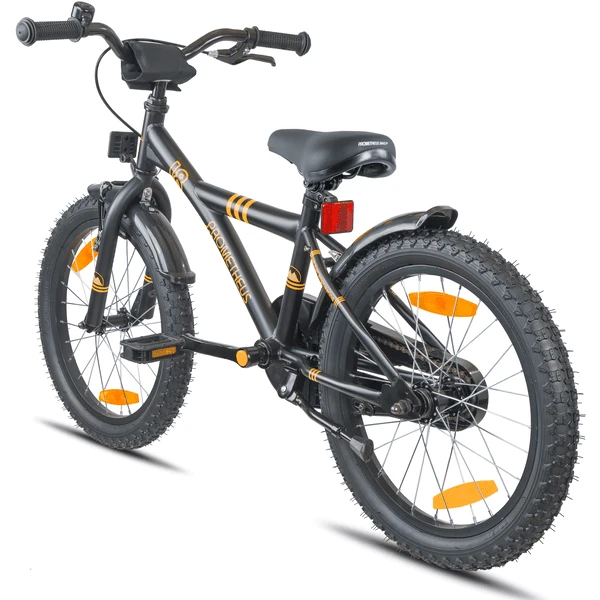 PROMETHEUS BICYCLES ® Kinderfiets 18" Zwart-Matt Orange 5 PROMETHEUS BICYCLES ® Kinderfiets 18" Zwart-Matt Orange - Afbeelding 5
