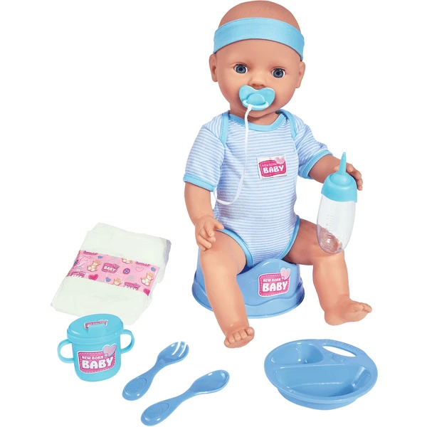 SIMBA New Born Baby Babypop Jongetje 43 Cm 1 SIMBA New Born Baby Babypop Jongetje 43 Cm