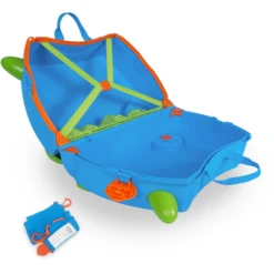 Trunki Kinderkoffer - Terrance, Blauw -Kinderwereld Verkoop trunki kinderkoffer terrance blauw a242616 2